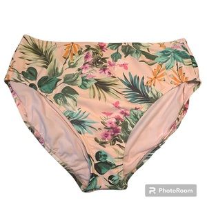 Kona Sol Pink Tropical Swim Bottoms